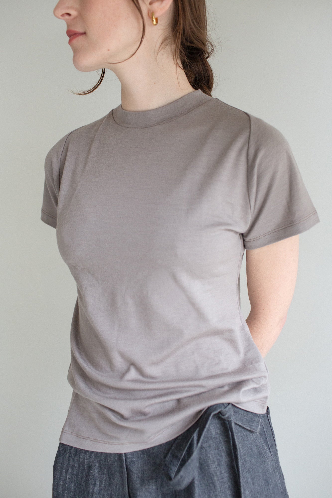 Raglan Tee / Size B / Pewter