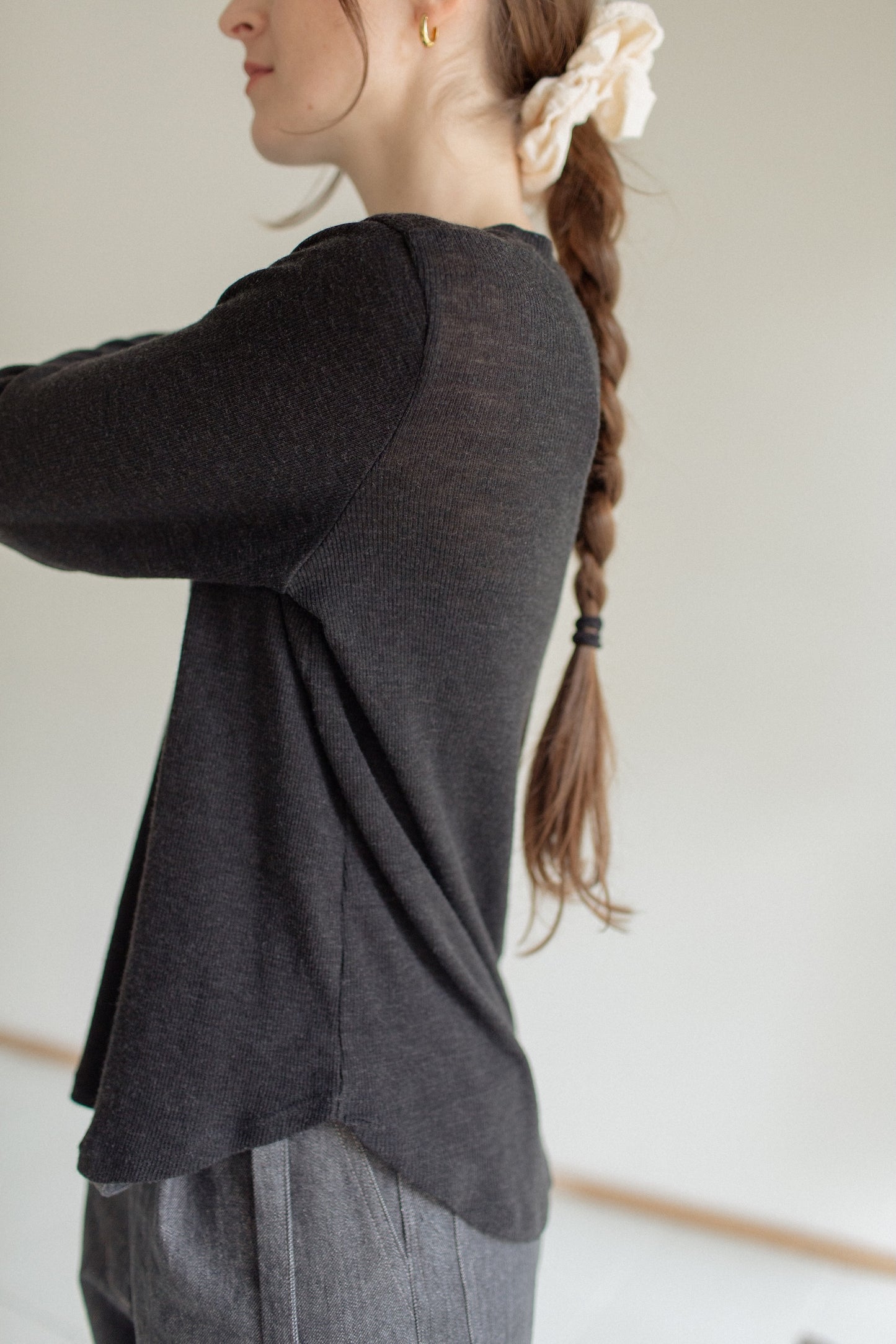 Twist L.S Tee / Rib