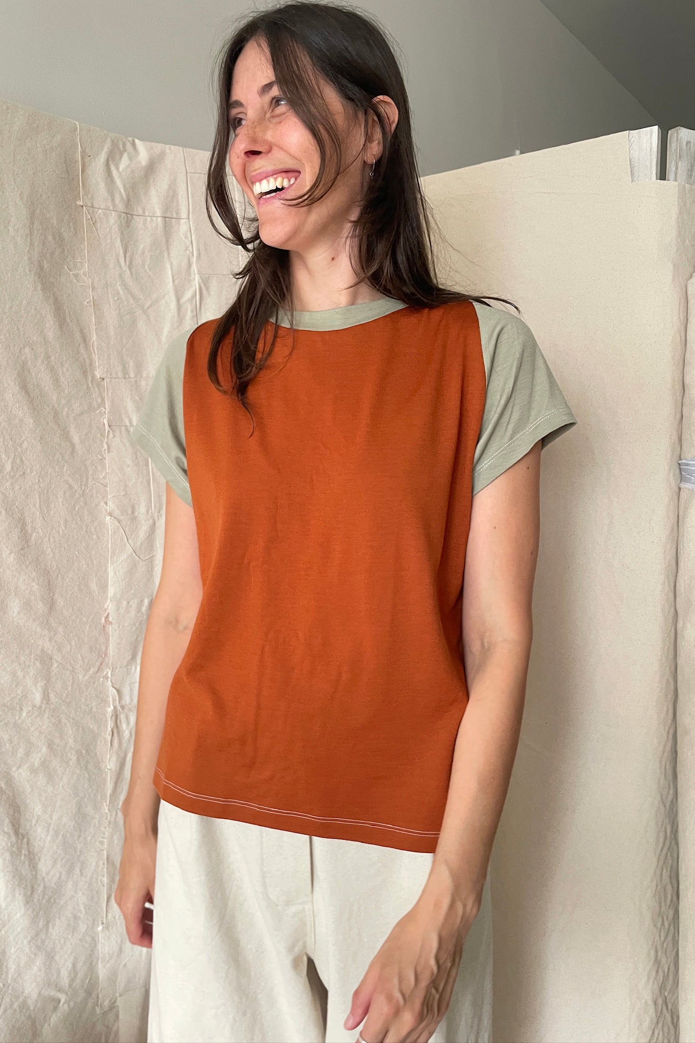 SPLICE Tee / D / Rust & Sage