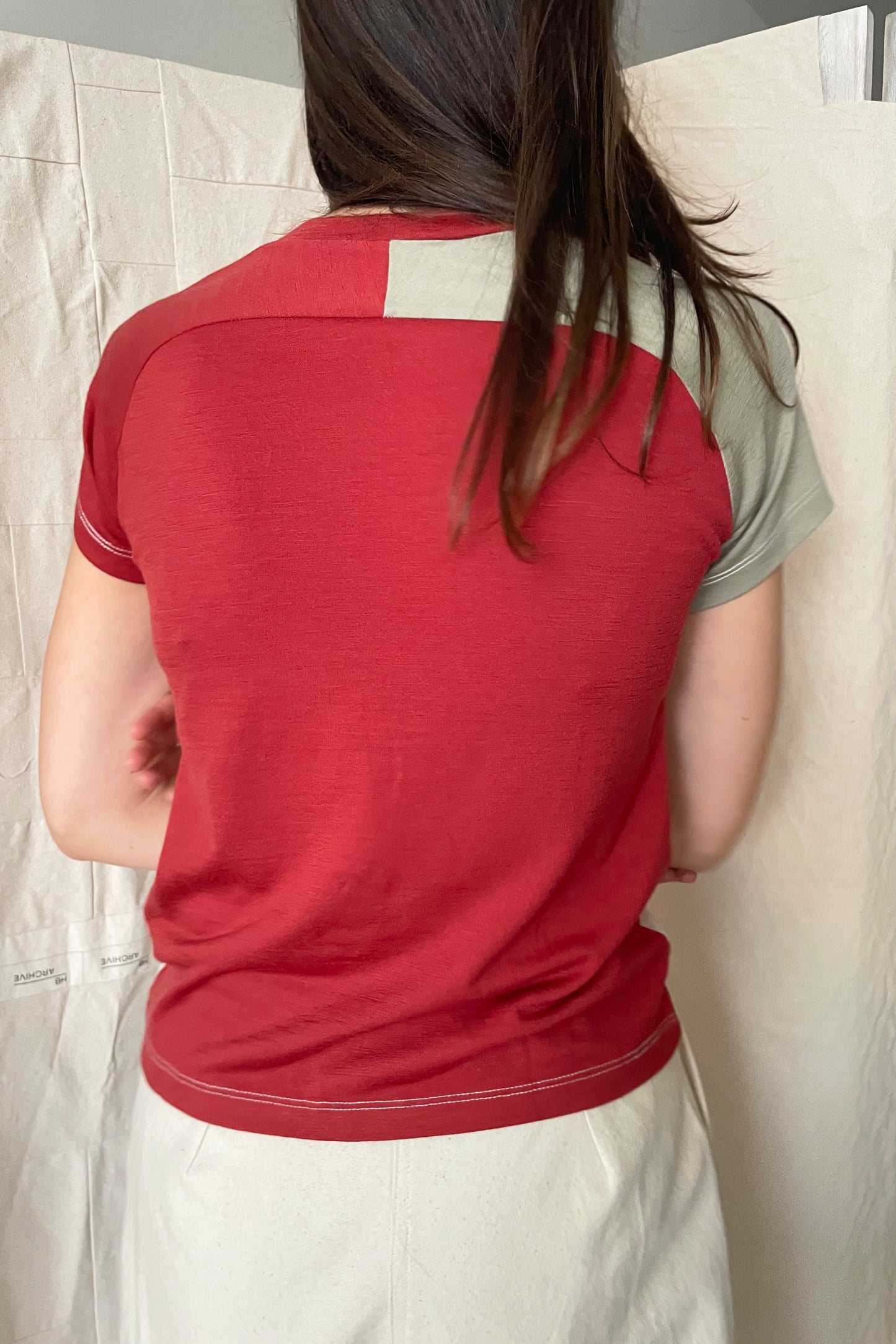 SPLICE Tee / A / Baby Pink, Brick, Sage