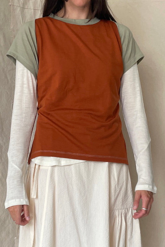 SPLICE Tee / D / Rust & Sage