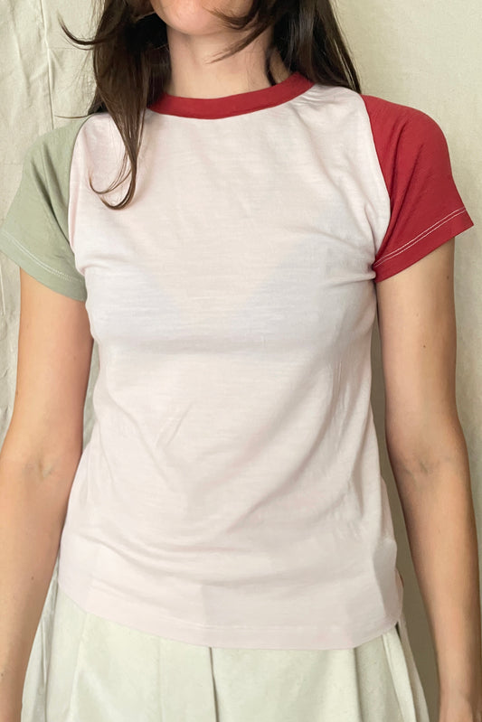 SPLICE Tee / A / Baby Pink, Brick, Sage
