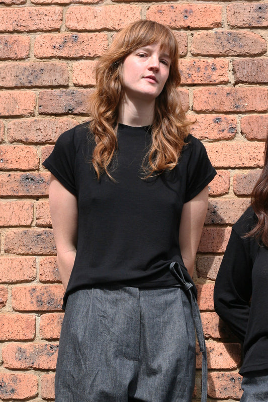Raglan Tee / Black Rib