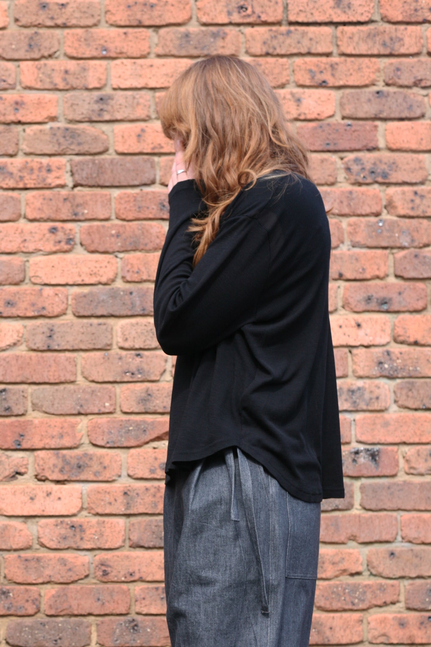 Twist L.S Tee / Black Rib