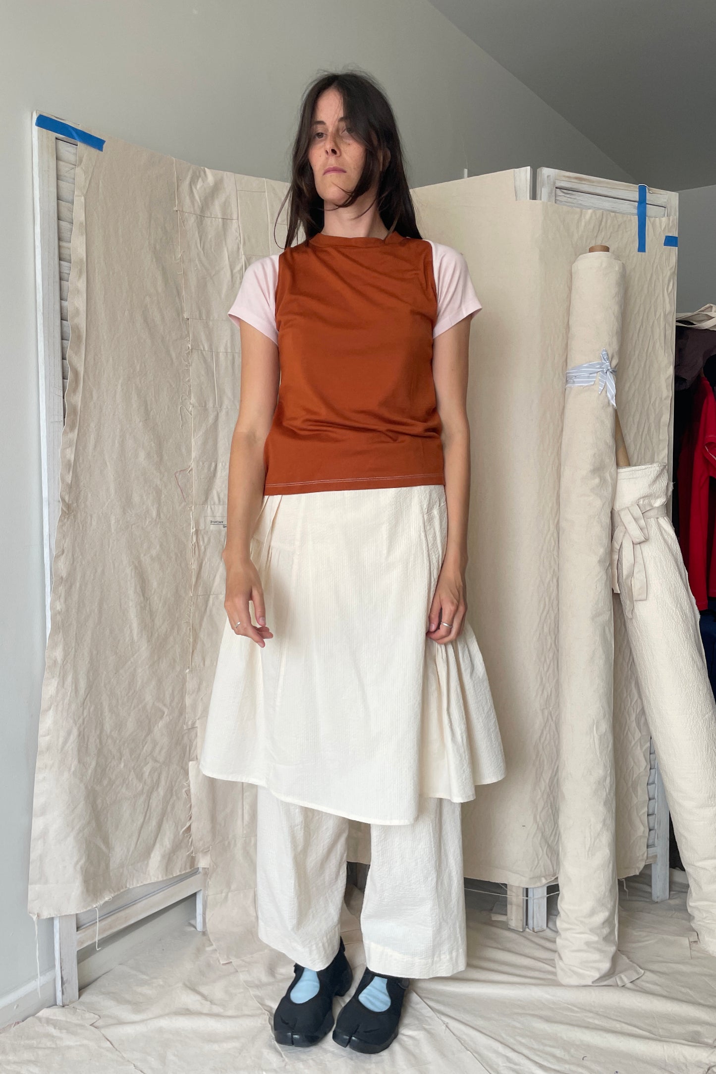 SPLICE Tee / B / Rust, Sage, Baby Pink