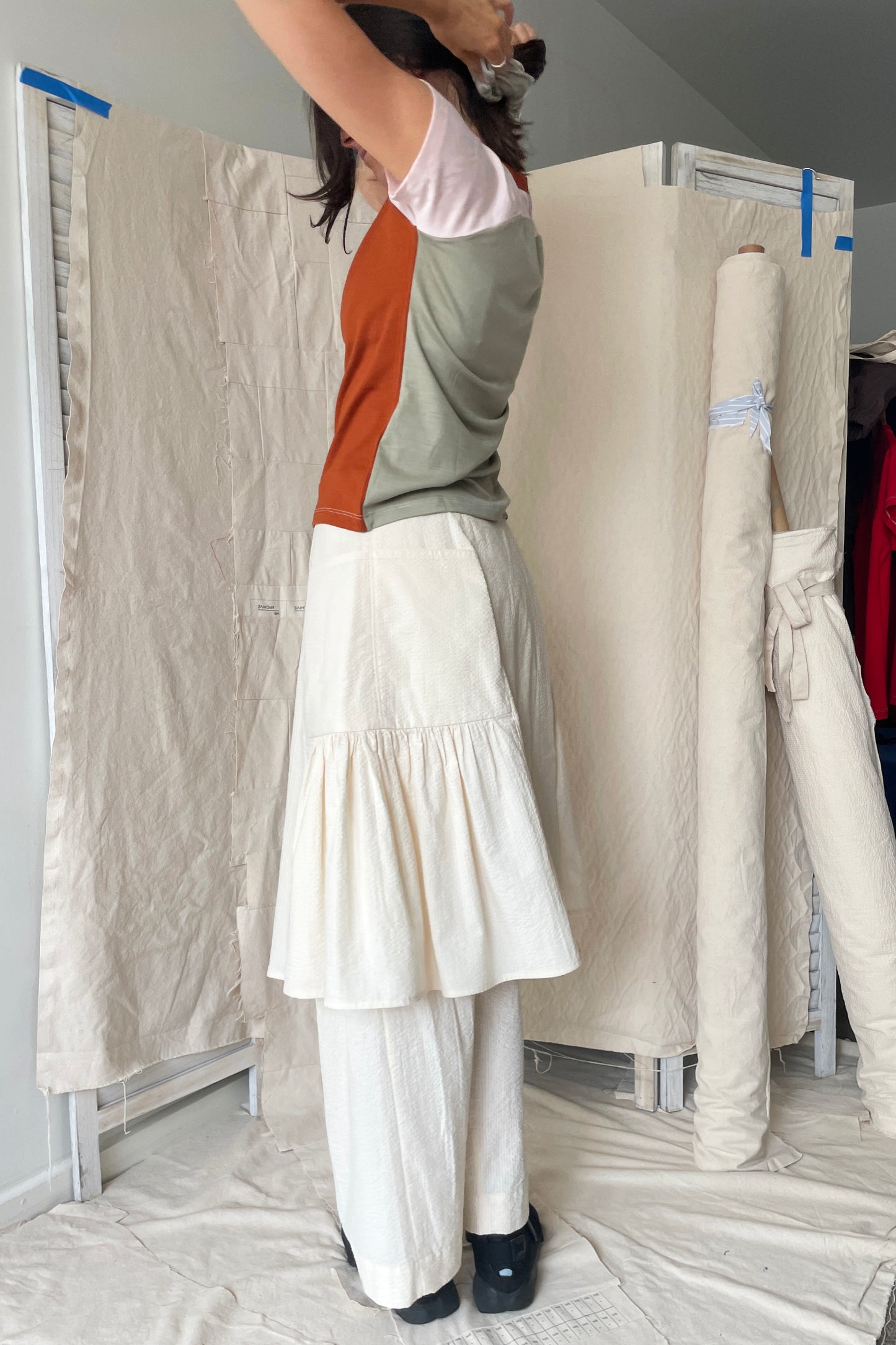 SPLICE Tee / B / Rust, Sage, Baby Pink