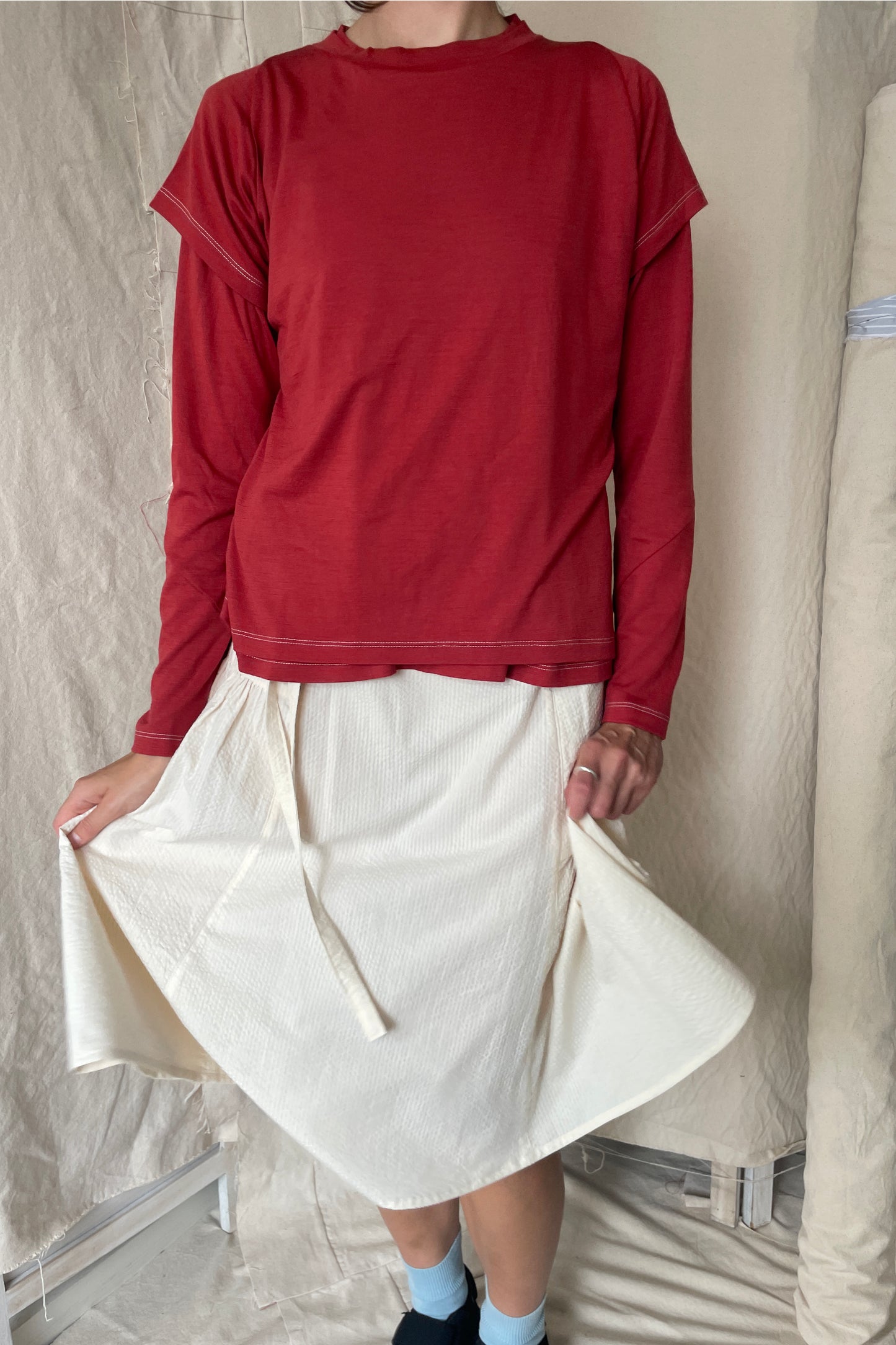 LIMIT Frill CBS / Cream Seersucker