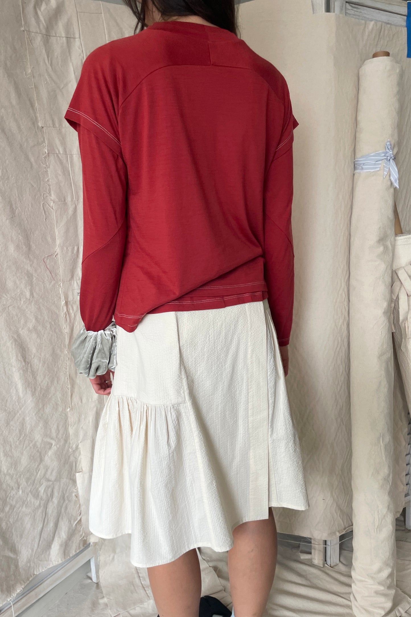 LIMIT Frill CBS / Cream Seersucker