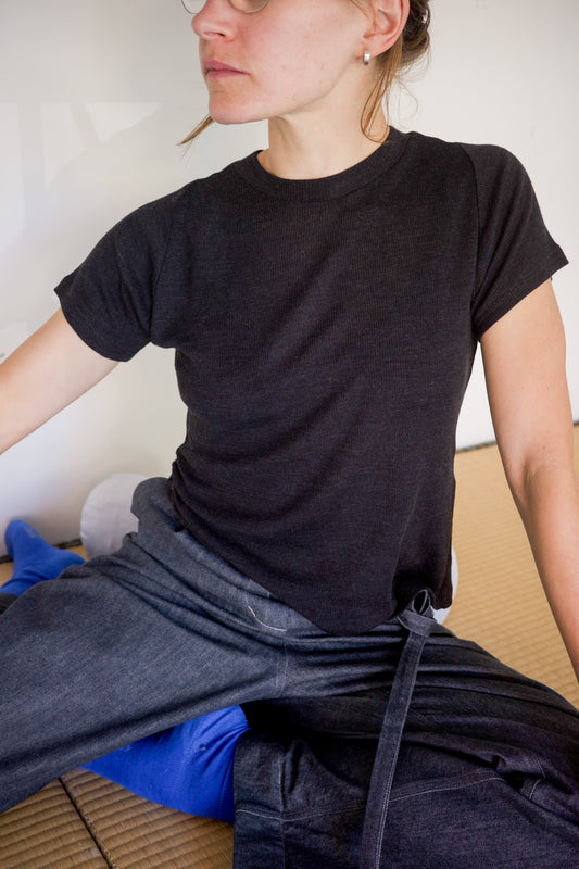 PRE ORDER Raglan Tee / Black Rib