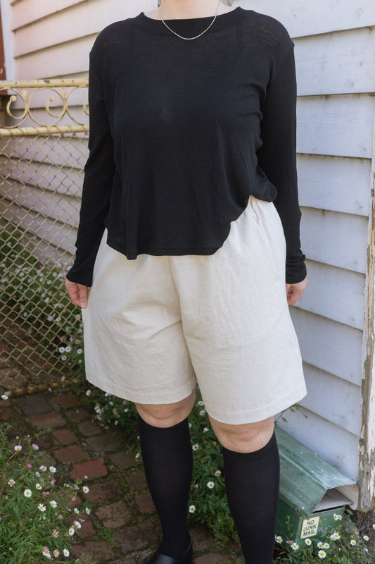 Twist L.S Tee / Black Rib