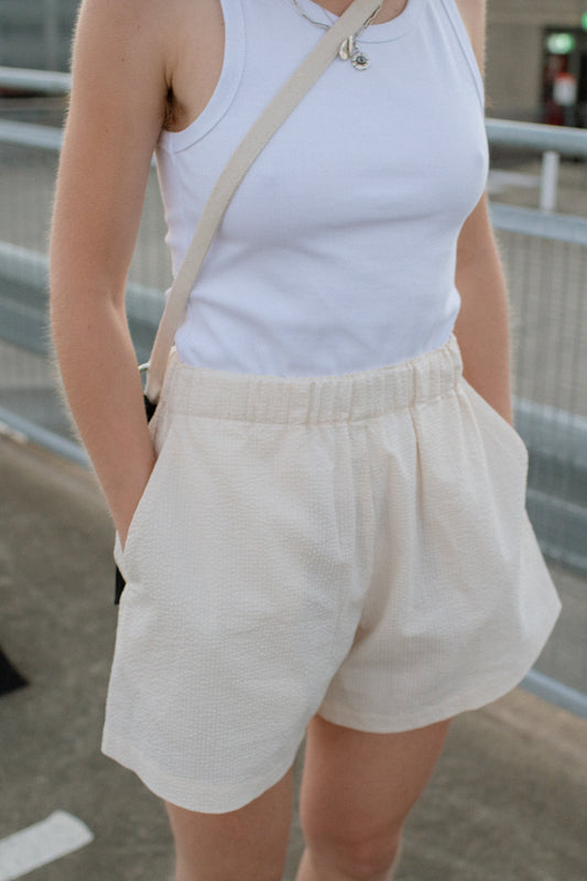 Ready / Para Short / Cream Seersucker / A1