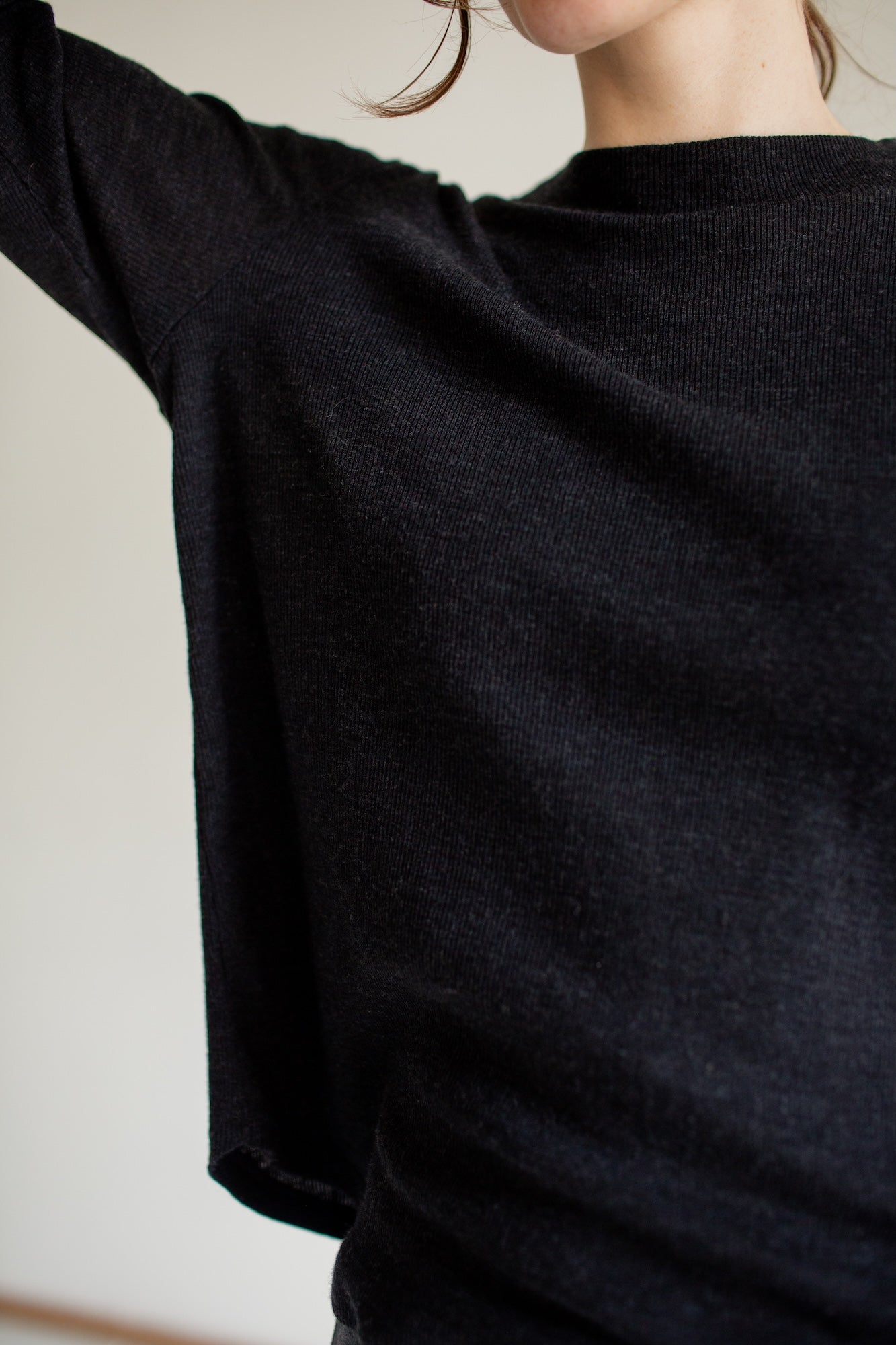 PRE ORDER Twist L.S Tee / Black Rib