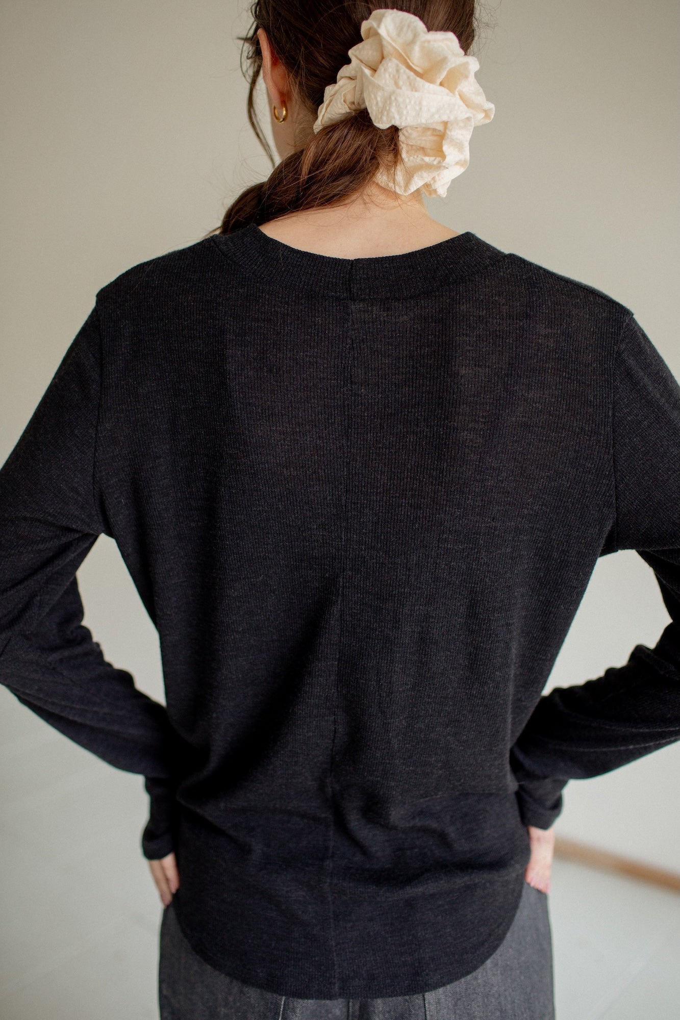 PRE ORDER Twist L.S Tee / Black Rib